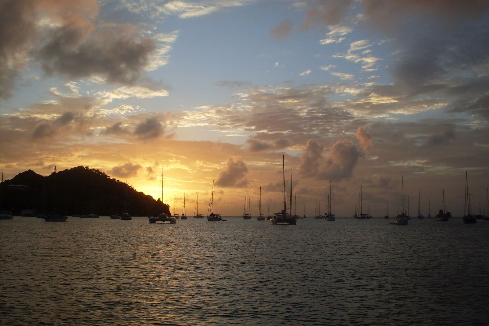 Sunset over the harbour