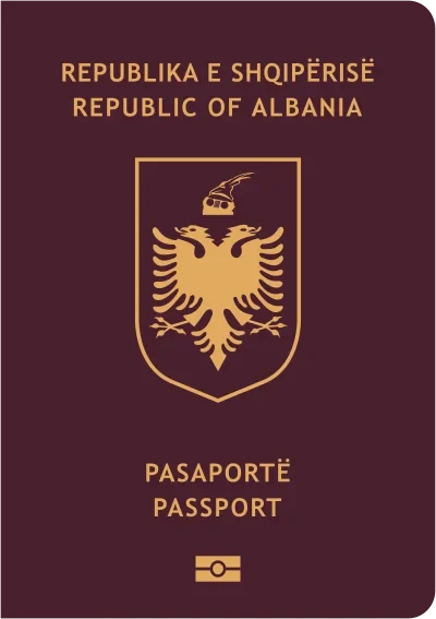 Обложка паспорта: Албания
