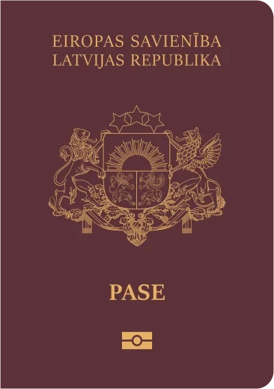 Обложка паспорта: Латвия