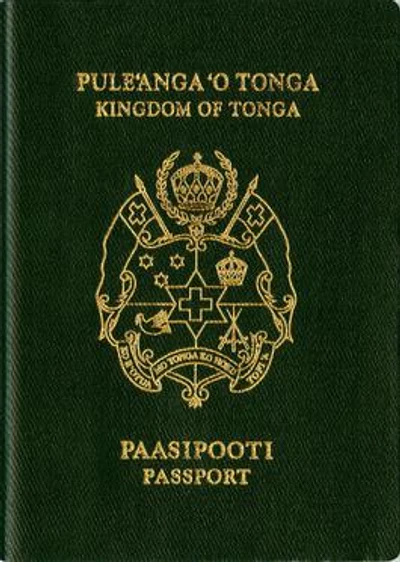 Обложка паспорта: Тонга